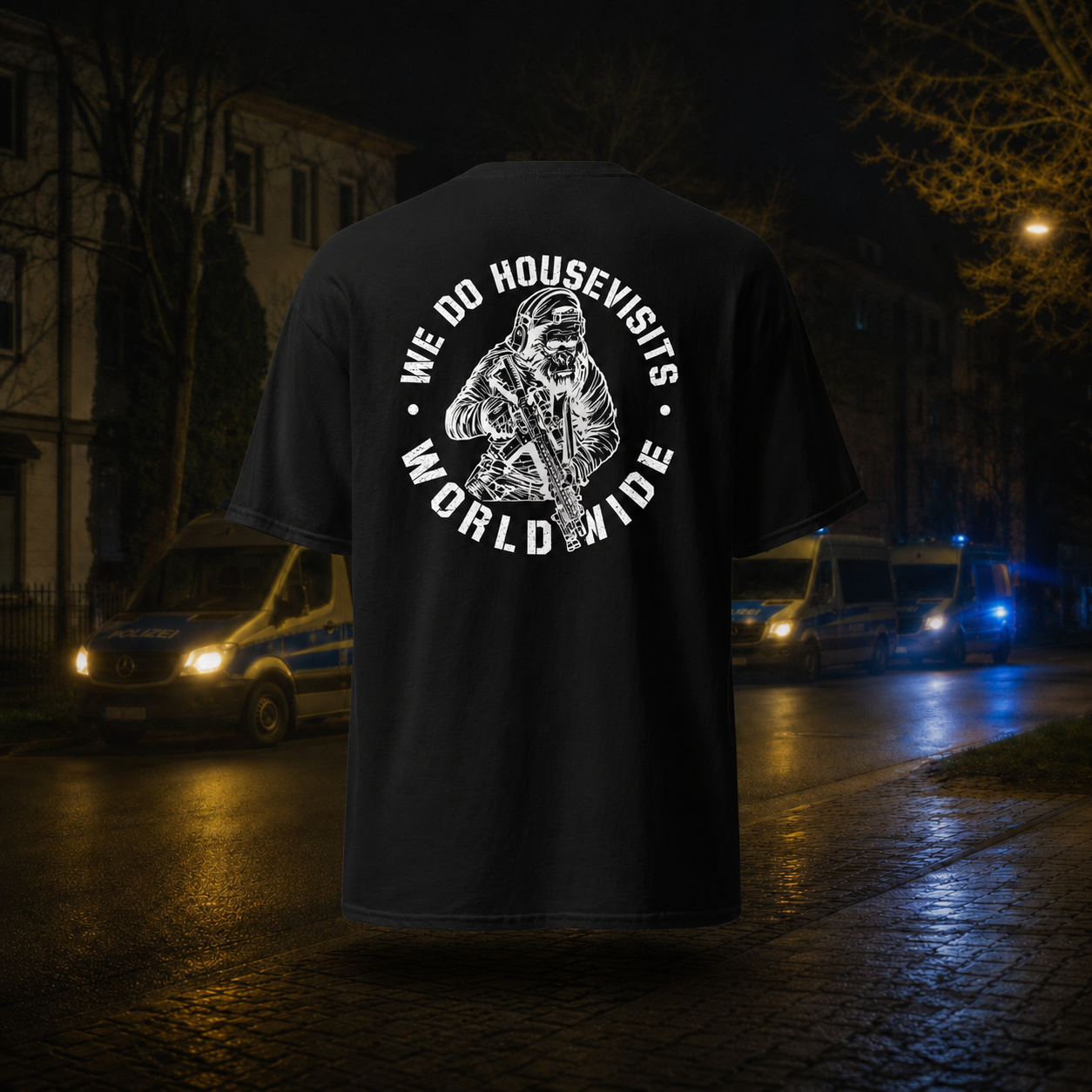 „Housevisits worldwide“ Premium T-Shirt