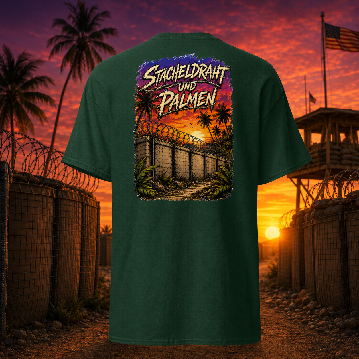 "Stacheldraht und Palmen" Premium T-Shirt
