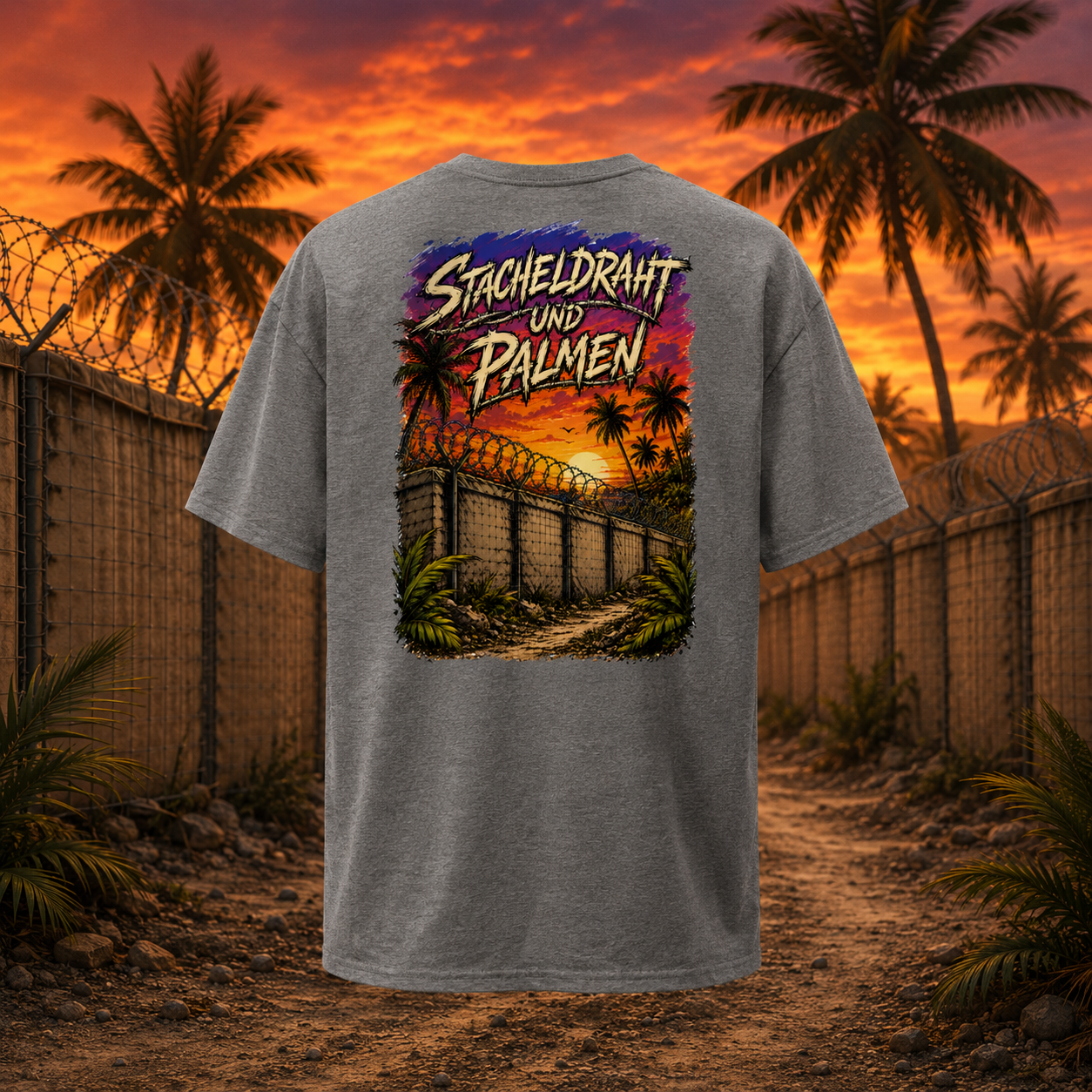"Stacheldraht und Palmen" Premium T-Shirt